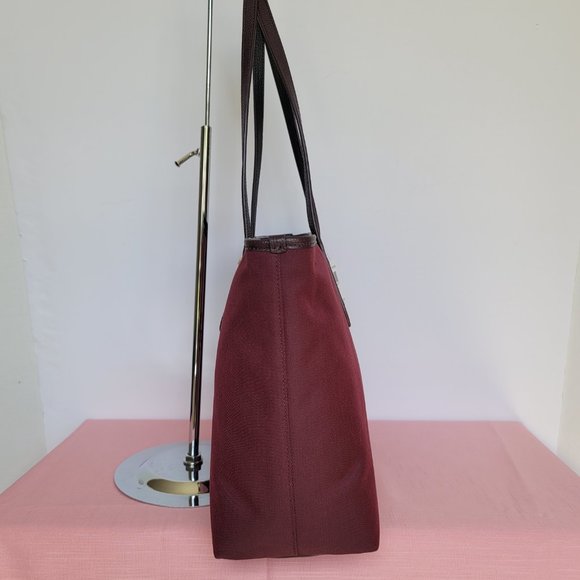 COACH Horse & Carriage Jacquard Fabric City Tote- Oxblood color ⭐ - Picture 8 of 16